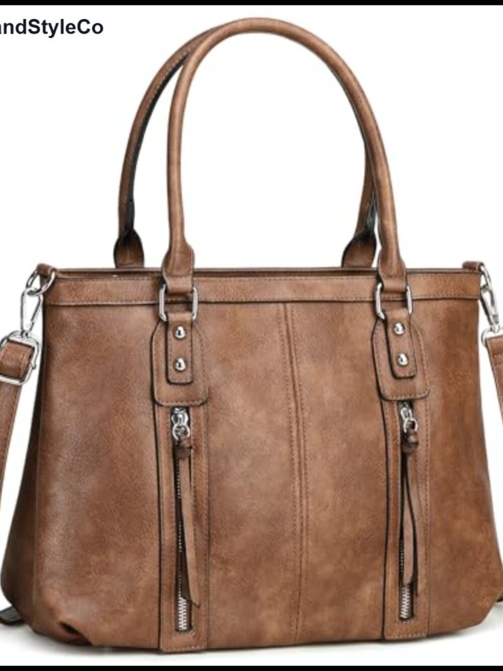 Vegan Leather Hobo Bag Large Crossbody Shoulder Purse with Multiple Pockets